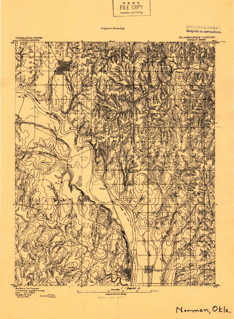 USGS 1:96000-SCALE QUADRANGLE FOR NORMAN, OK 1893
