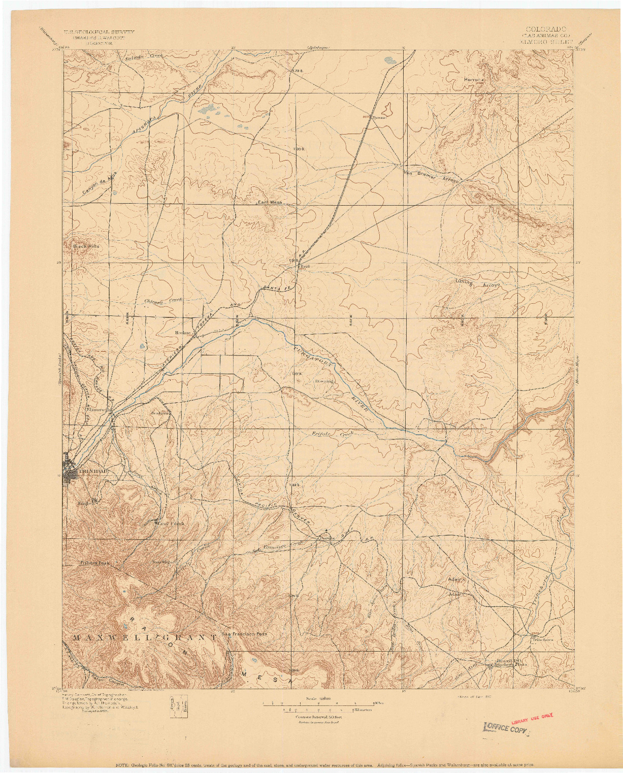 USGS 1:125000-SCALE QUADRANGLE FOR ELMORO, CO 1897