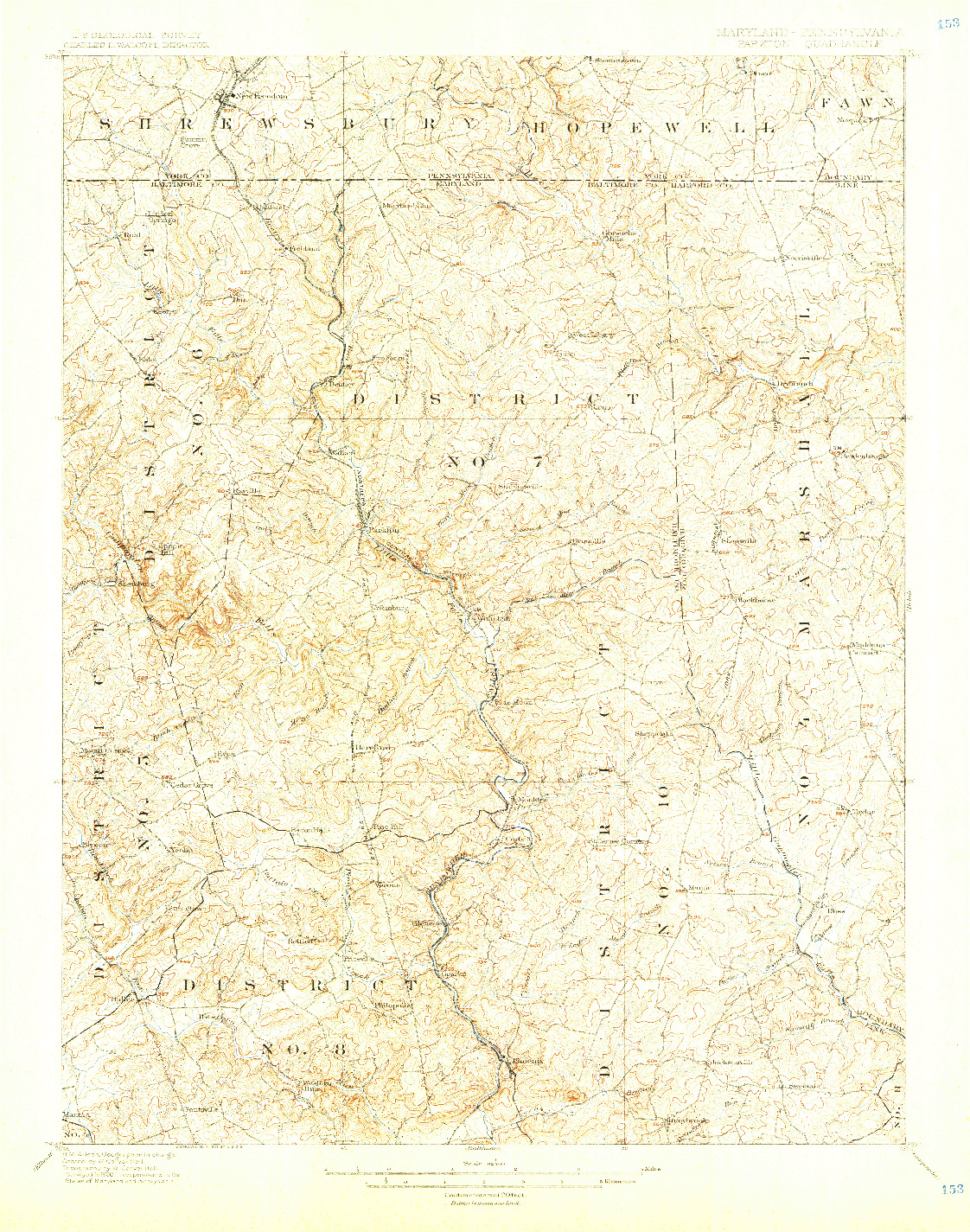 USGS 1:62500-SCALE QUADRANGLE FOR PARKTON, MD 1900