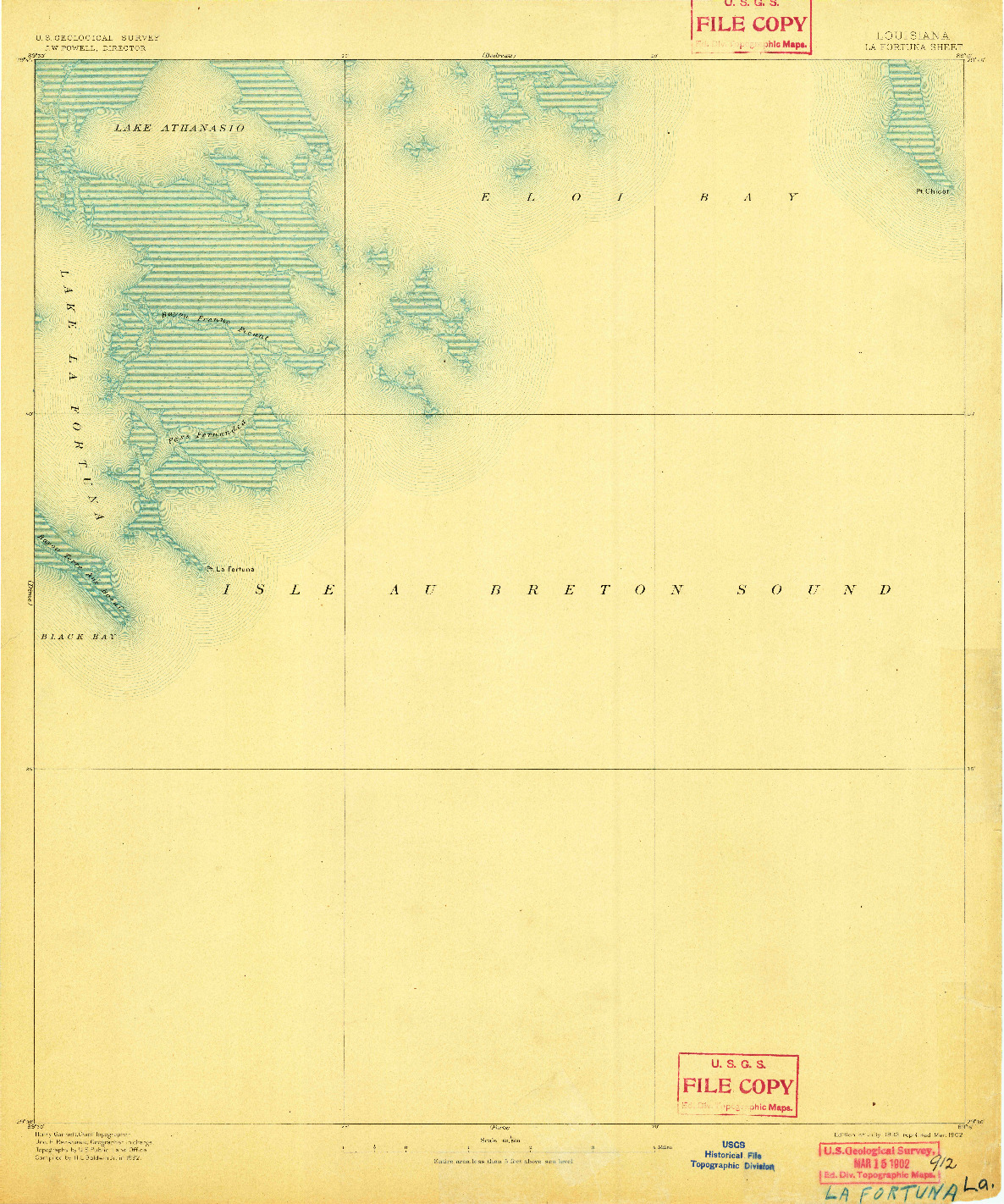 USGS 1:62500-SCALE QUADRANGLE FOR LA FORTUNA, LA 1893