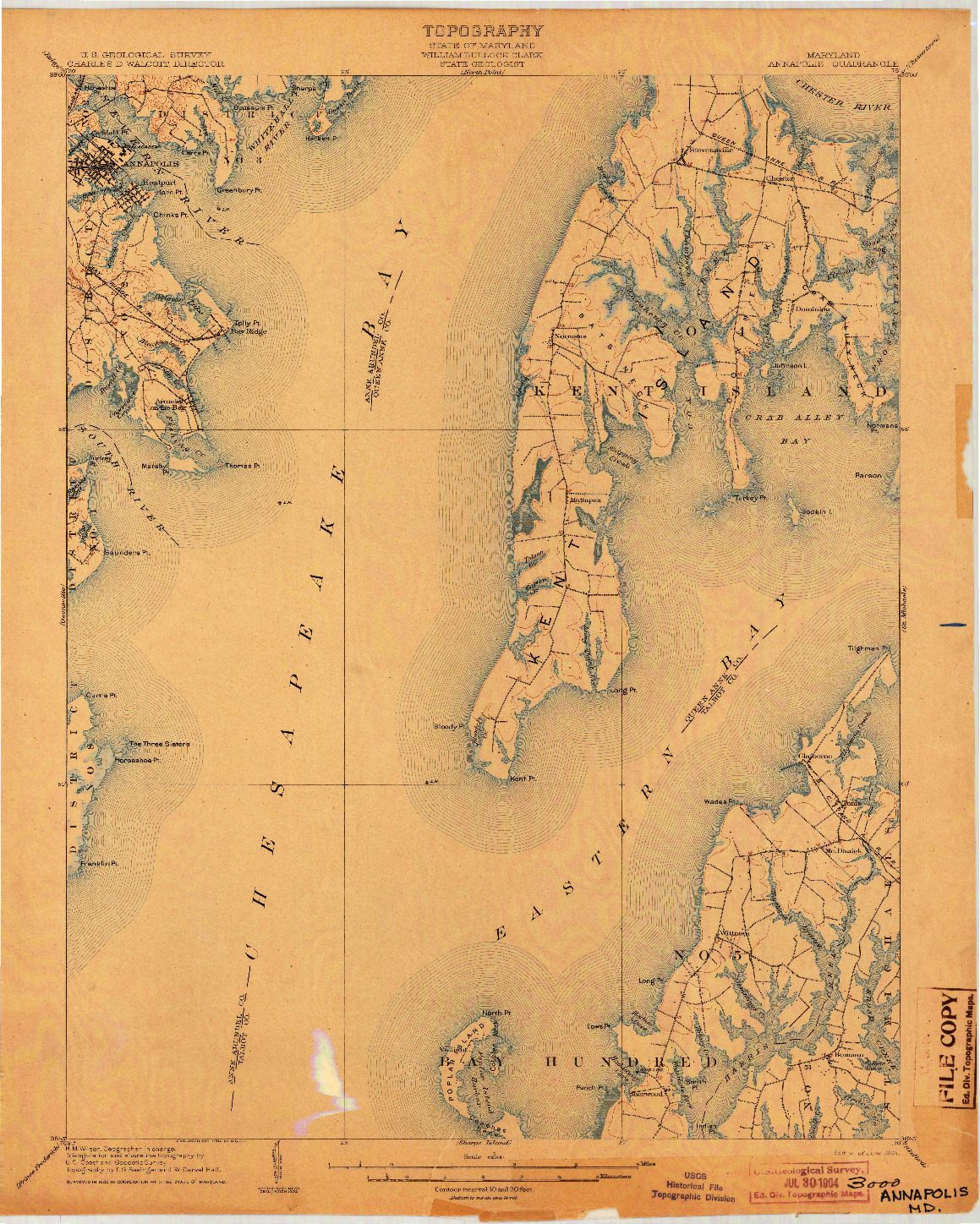USGS 1:62500-SCALE QUADRANGLE FOR ANNAPOLIS, MD 1904