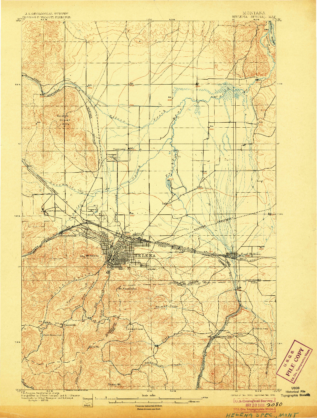 USGS 1:62500-SCALE QUADRANGLE FOR HELENA SPECIAL, MT 1899