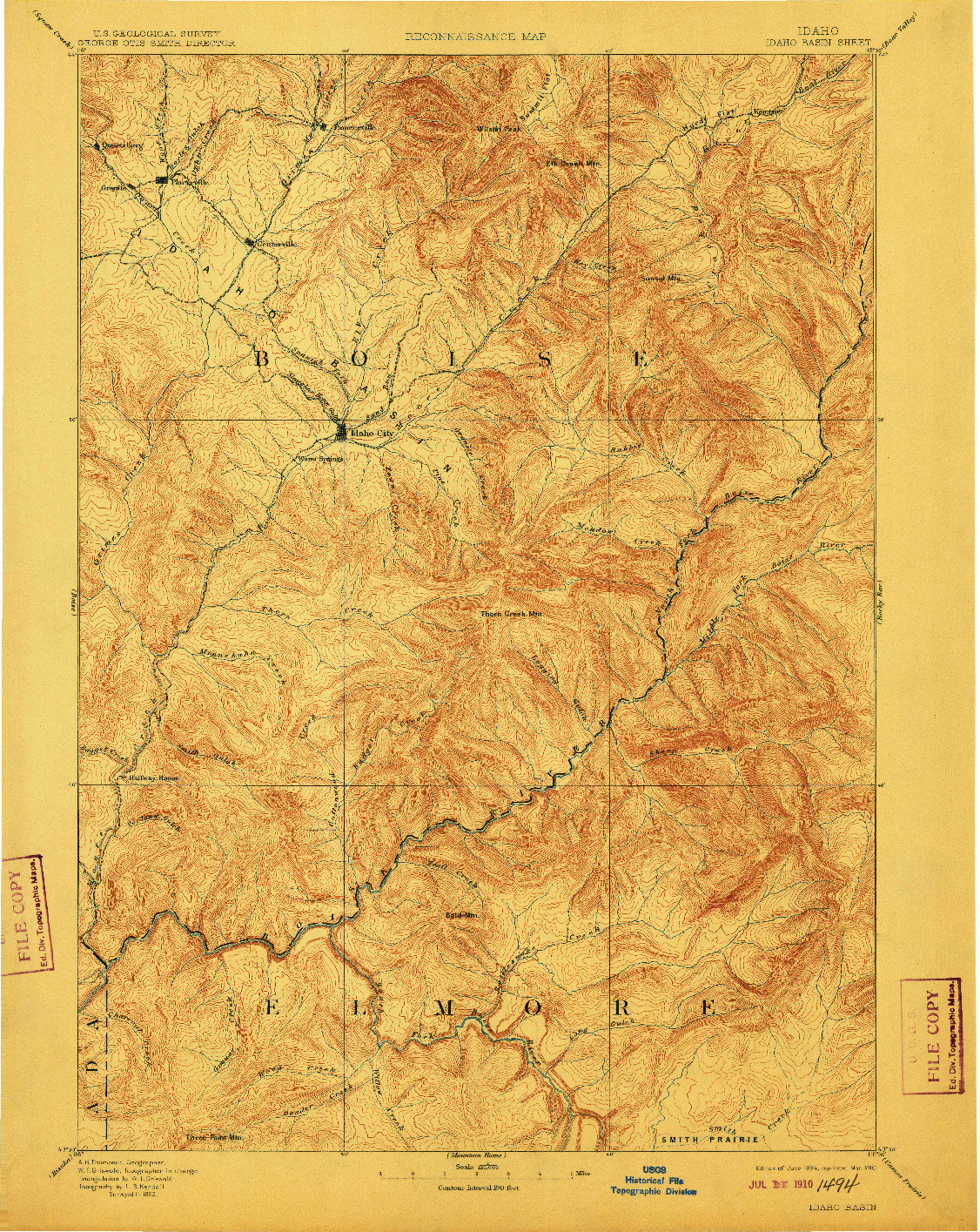 USGS 1:125000-SCALE QUADRANGLE FOR IDAHO BASIN, ID 1894