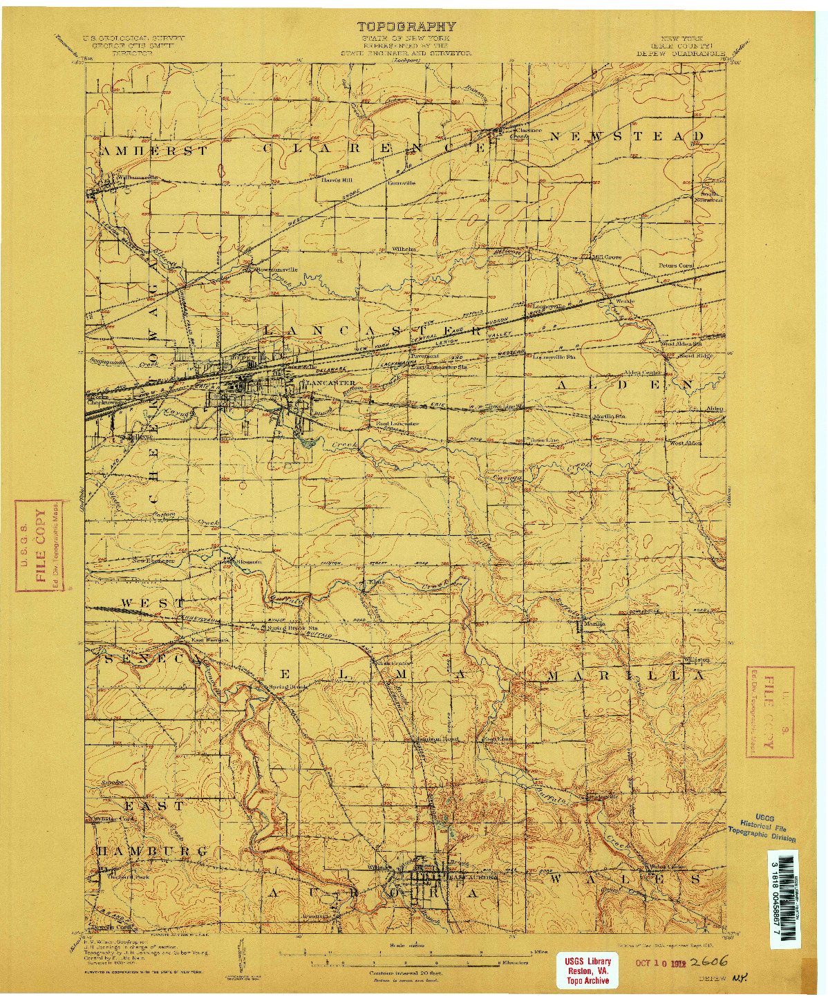 USGS 1:62500-SCALE QUADRANGLE FOR DEPEW, NY 1905