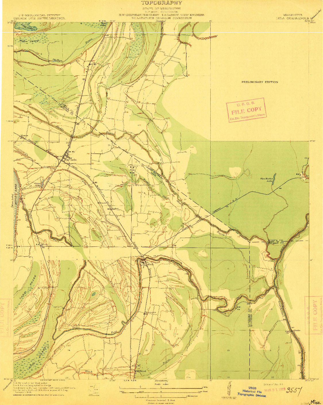 USGS 1:31680-SCALE QUADRANGLE FOR LULA, MS 1912