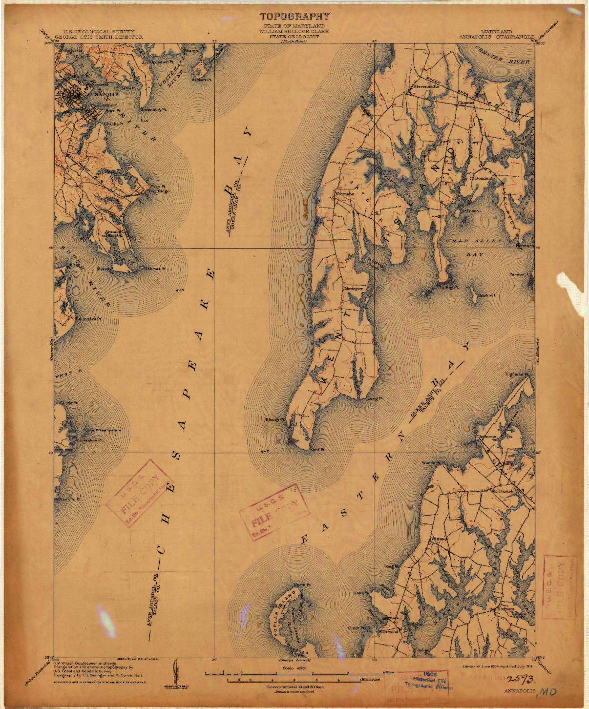 USGS 1:62500-SCALE QUADRANGLE FOR ANNAPOLIS, MD 1904