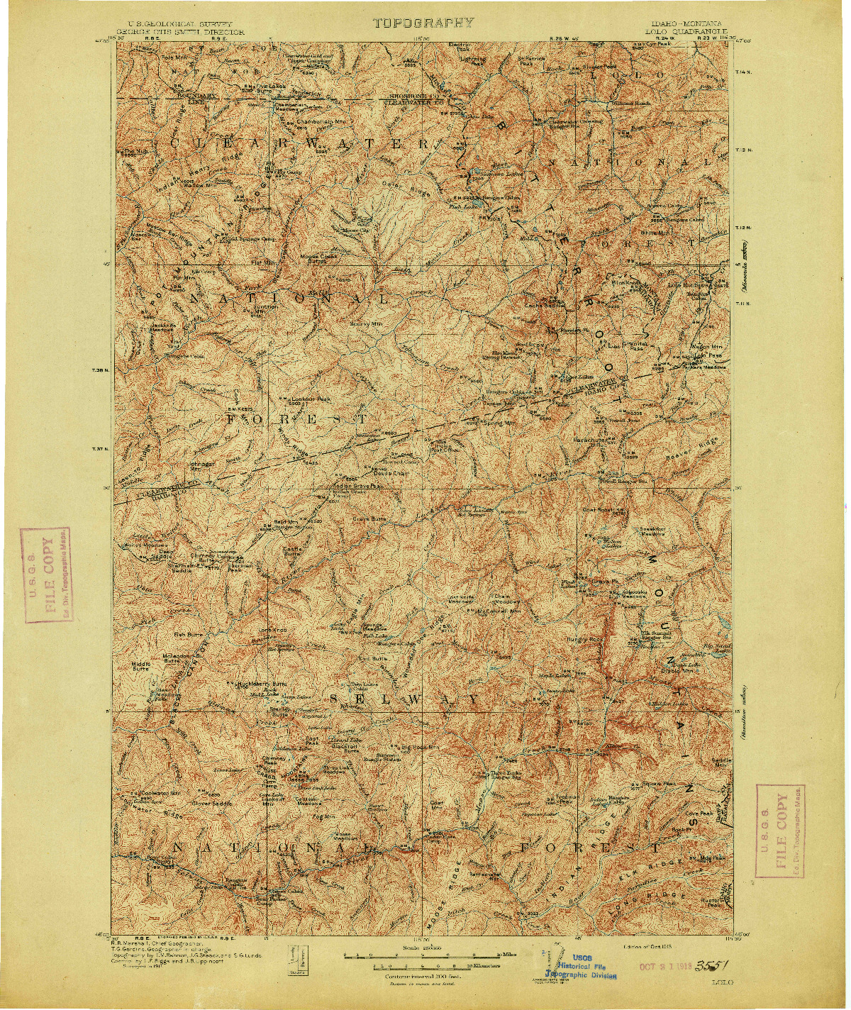USGS 1:250000-SCALE QUADRANGLE FOR LOLO, ID 1913
