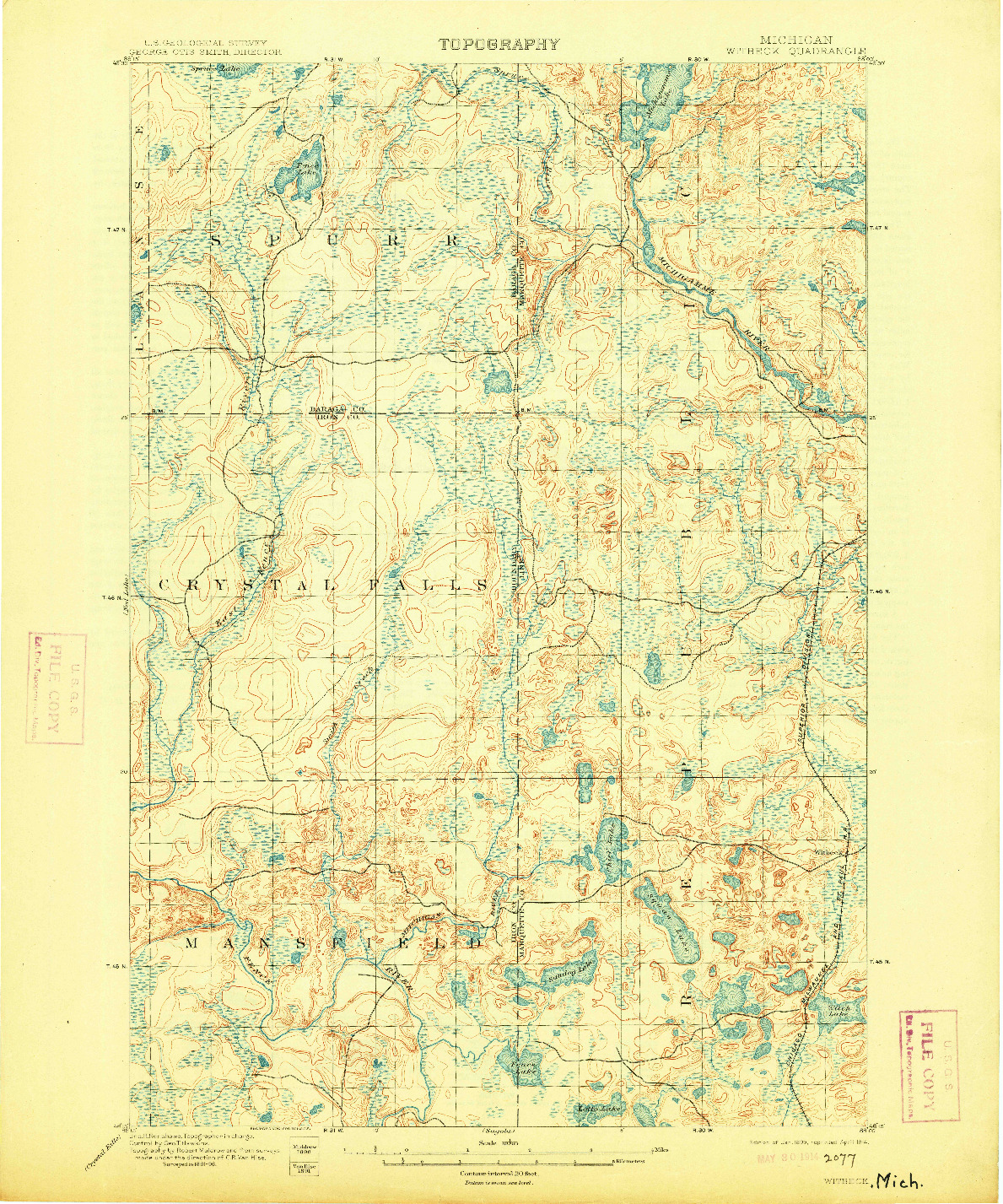 USGS 1:62500-SCALE QUADRANGLE FOR WITBECK, MI 1899