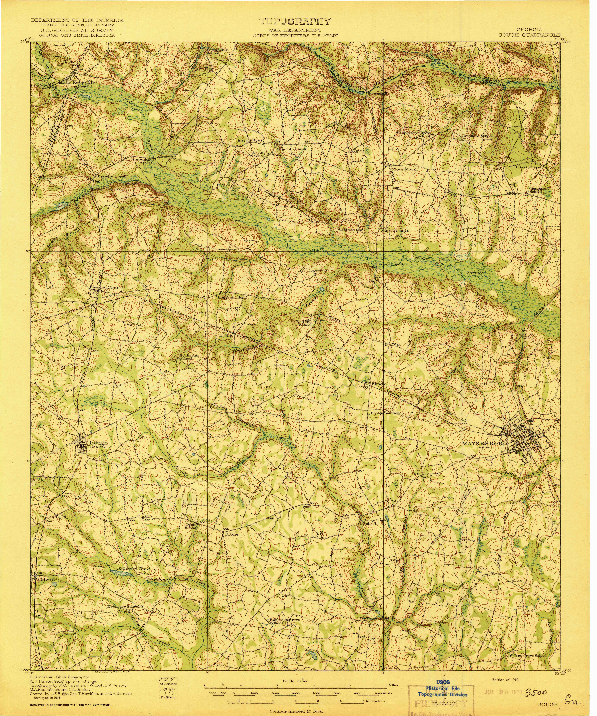 USGS 1:62500-SCALE QUADRANGLE FOR GOUGH, GA 1919