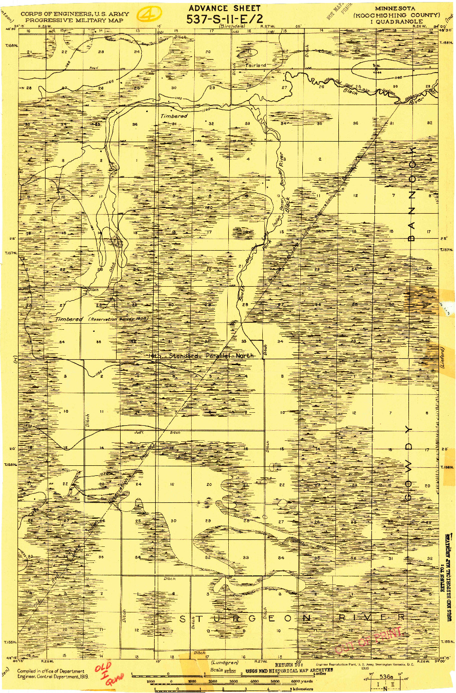 USGS 1:62500-SCALE QUADRANGLE FOR I, MN 1919