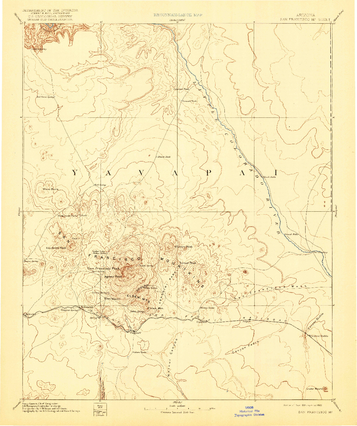 USGS 1:250000-SCALE QUADRANGLE FOR SAN FRANCISCO MTNS, AZ 1899