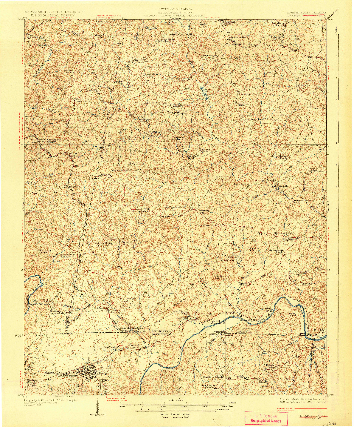 USGS 1:62500-SCALE QUADRANGLE FOR DRAPER, VA 1926
