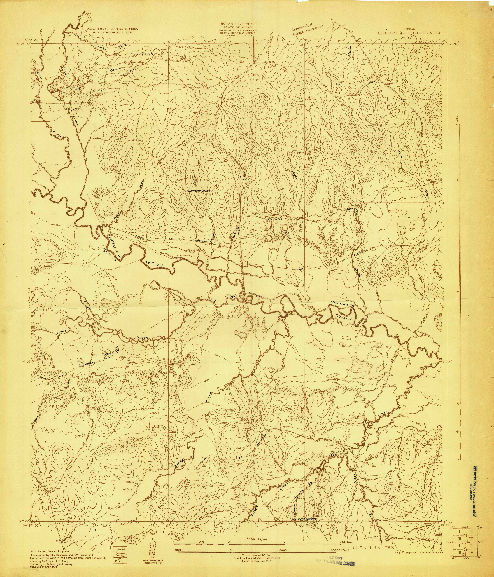 USGS 1:24000-SCALE QUADRANGLE FOR LUFKIN 4-D, TX 1928