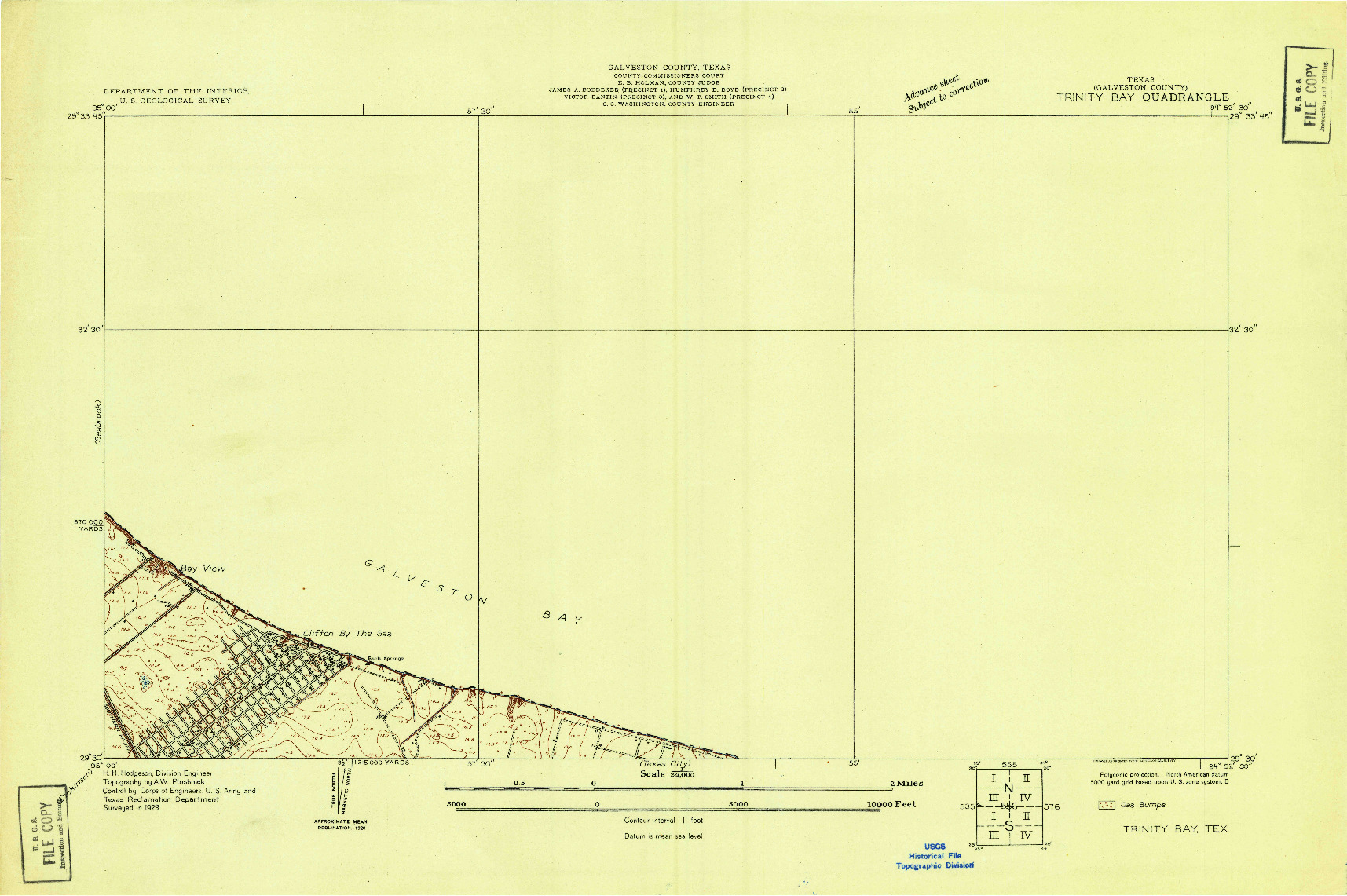 USGS 1:24000-SCALE QUADRANGLE FOR TRINITY BAY, TX 1929
