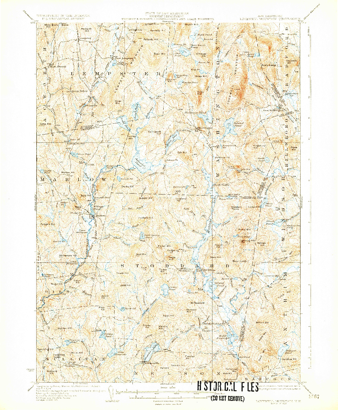 USGS 1:62500-SCALE QUADRANGLE FOR LOVEWELL MOUNTAIN, NH 1930