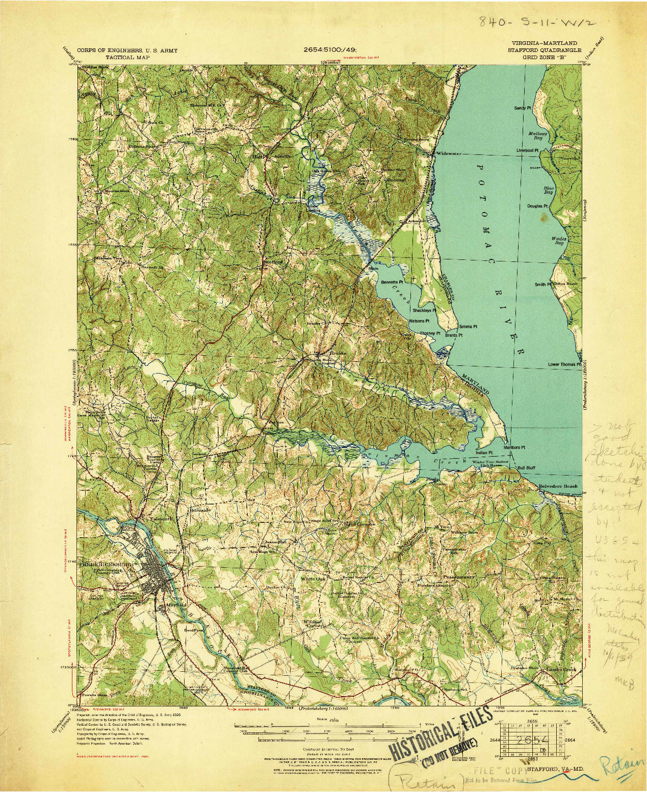 USGS 1:62500-SCALE QUADRANGLE FOR STAFFORD, VA 1931