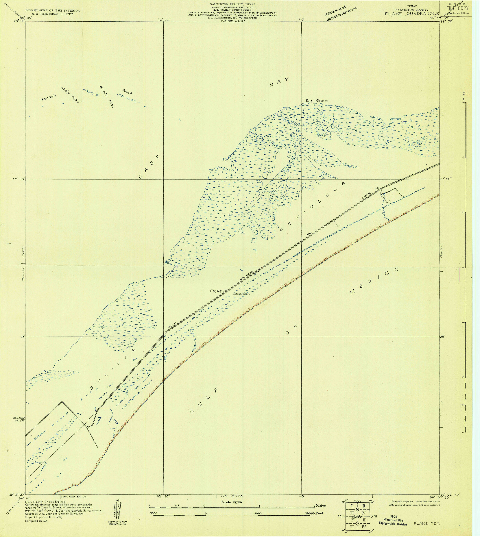 USGS 1:24000-SCALE QUADRANGLE FOR FLAKE, TX 1931