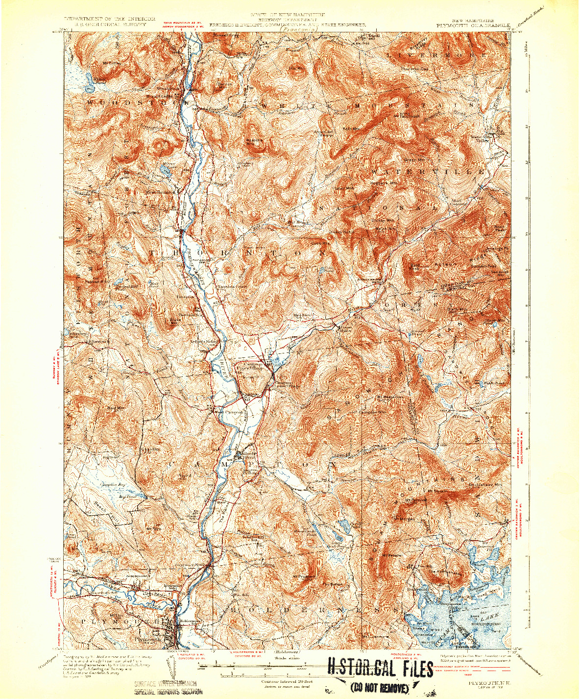 USGS 1:62500-SCALE QUADRANGLE FOR PLYMOUTH, NH 1931