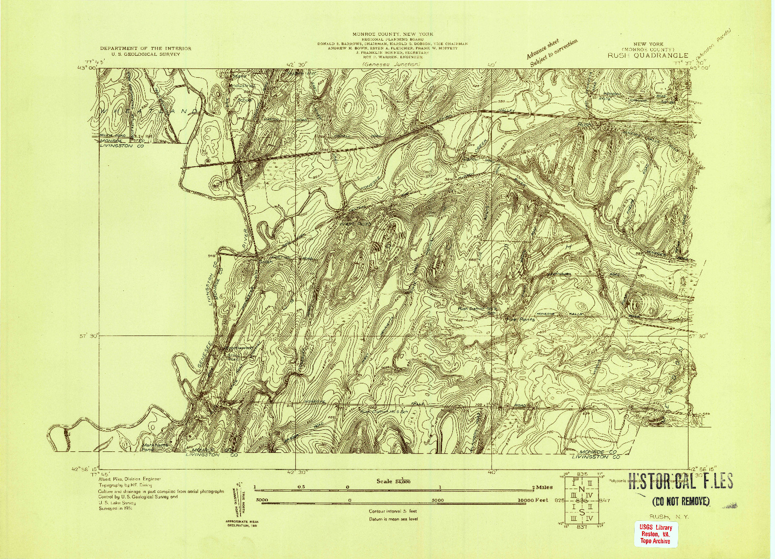 USGS 1:24000-SCALE QUADRANGLE FOR RUSH, NY 1931