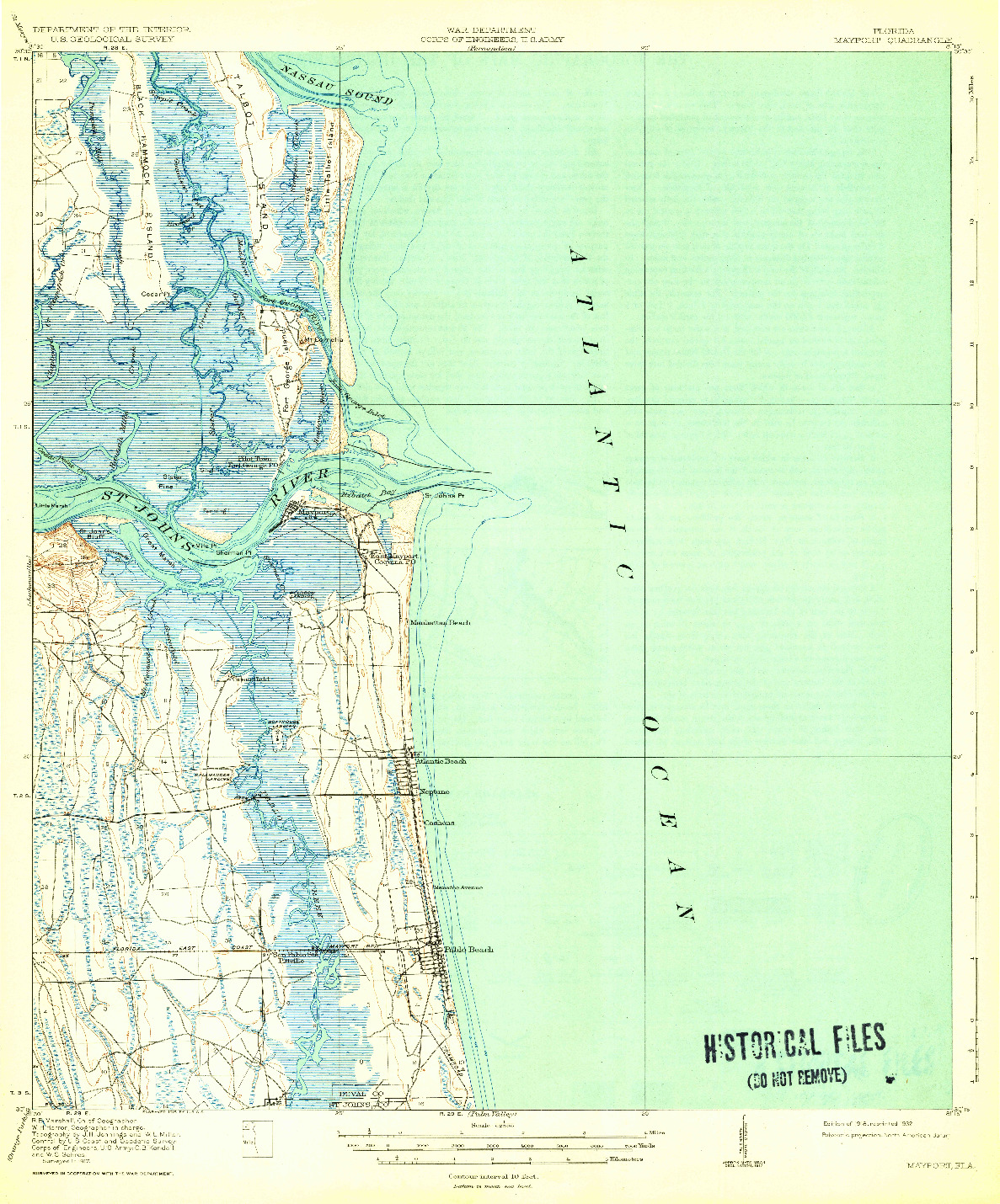 USGS 1:62500-SCALE QUADRANGLE FOR MAYPORT, FL 1918
