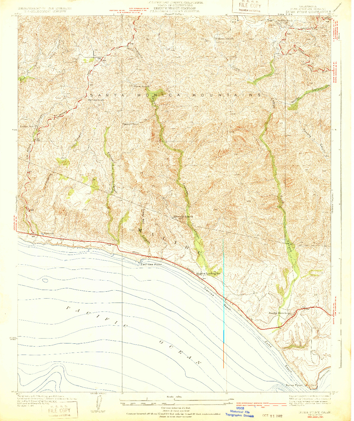 USGS 1:24000-SCALE QUADRANGLE FOR DUME POINT, CA 1932