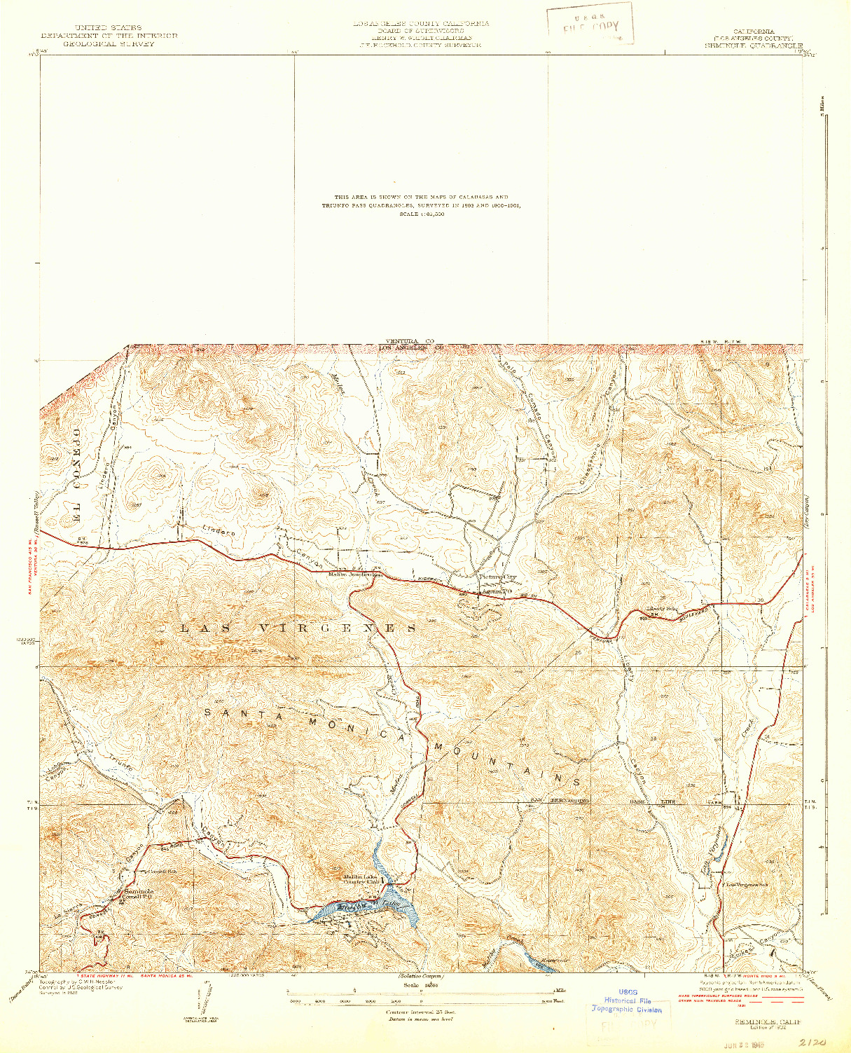 USGS 1:24000-SCALE QUADRANGLE FOR SEMINOLE, CA 1932
