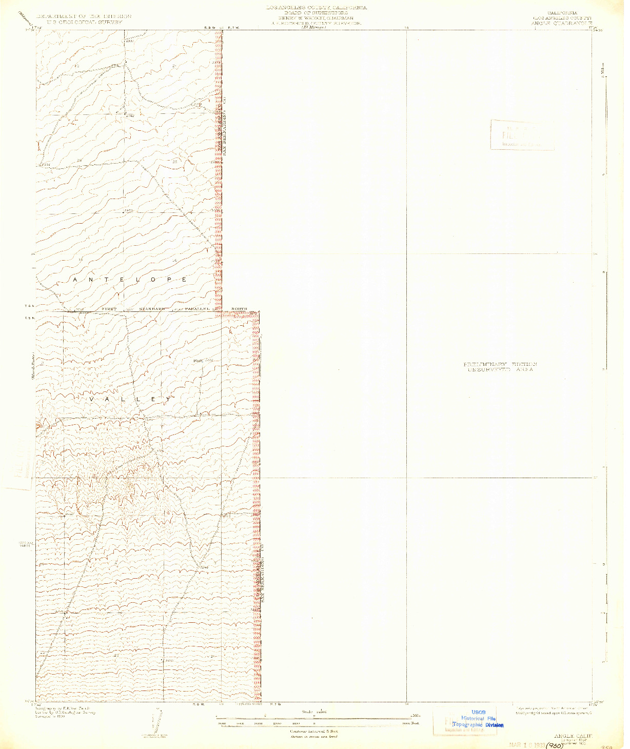 USGS 1:24000-SCALE QUADRANGLE FOR ANGLE, CA 1932