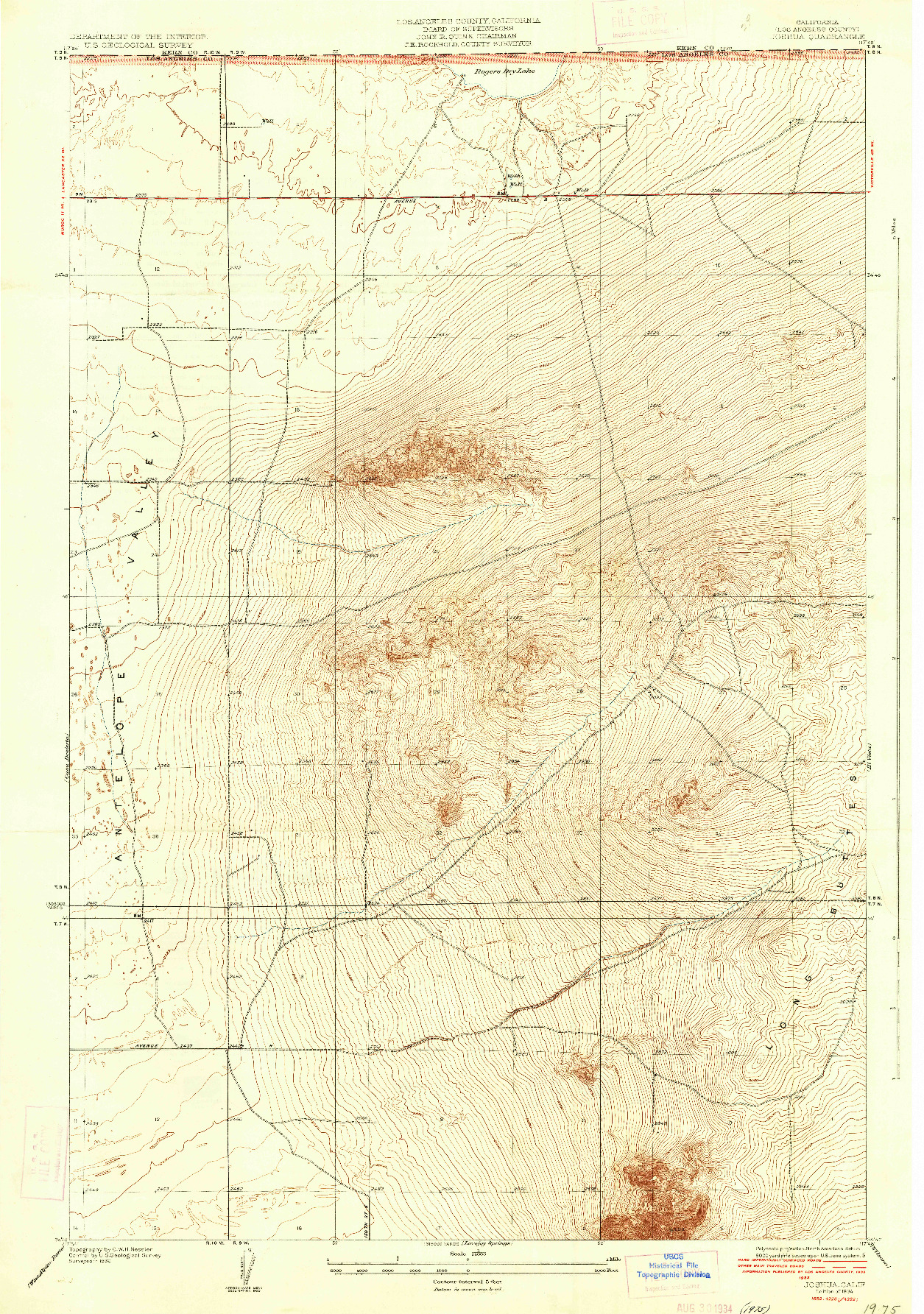 USGS 1:24000-SCALE QUADRANGLE FOR JOSHUA, CA 1934