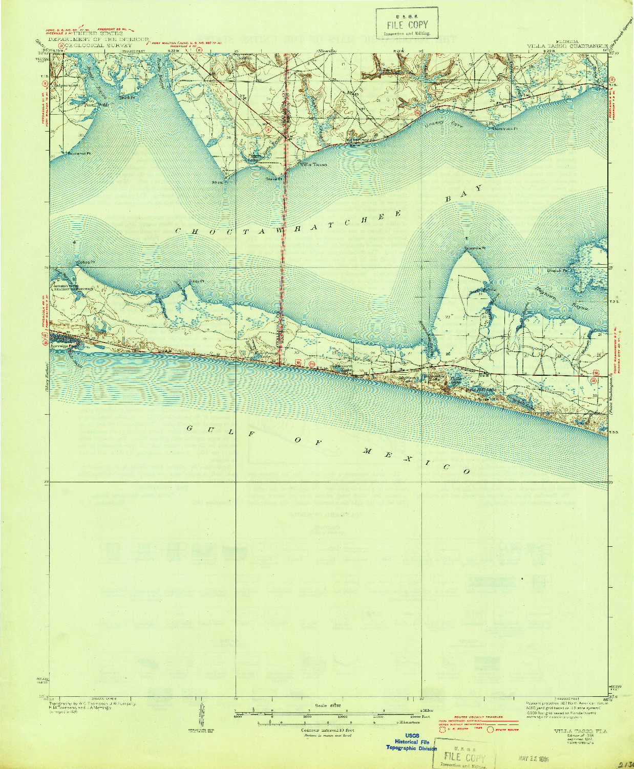 USGS 1:62500-SCALE QUADRANGLE FOR VILLA TASSO, FL 1938