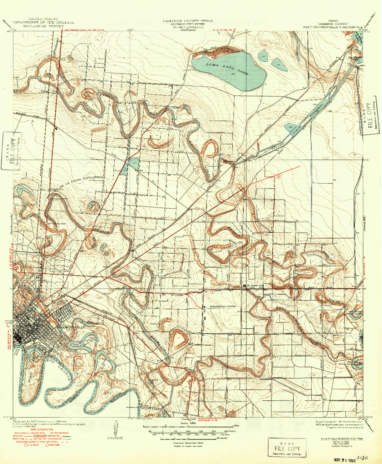 USGS 1:31680-SCALE QUADRANGLE FOR EAST BROWNSVILLE, TX 1936