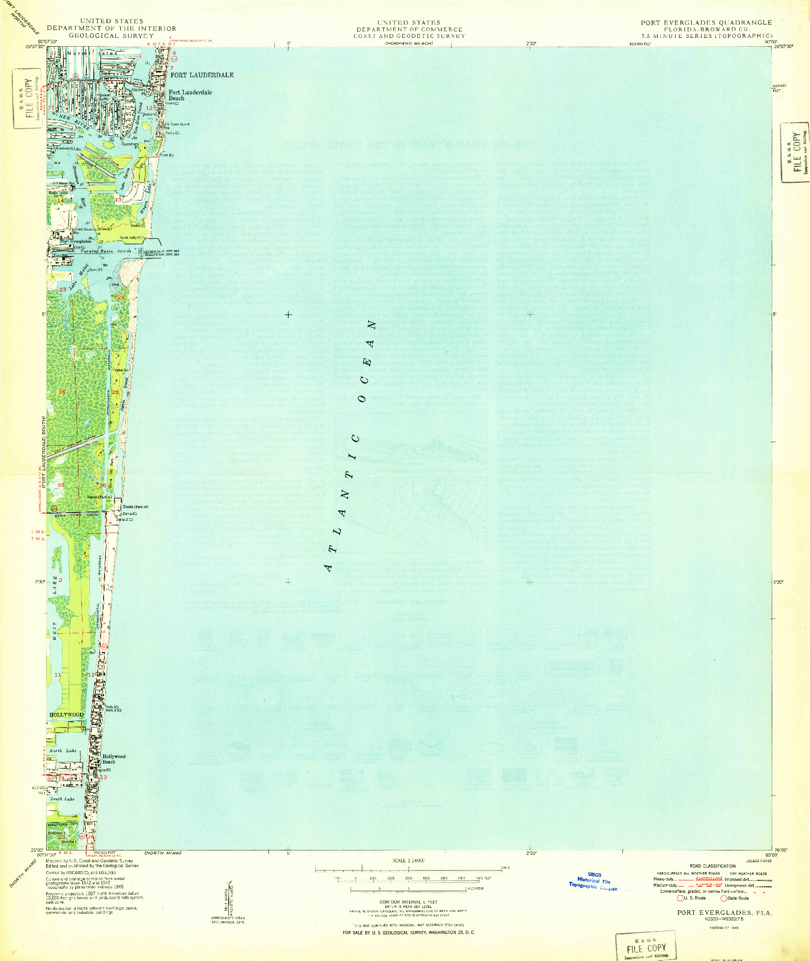 USGS 1:24000-SCALE QUADRANGLE FOR PORT EVERGLADES, FL 1949