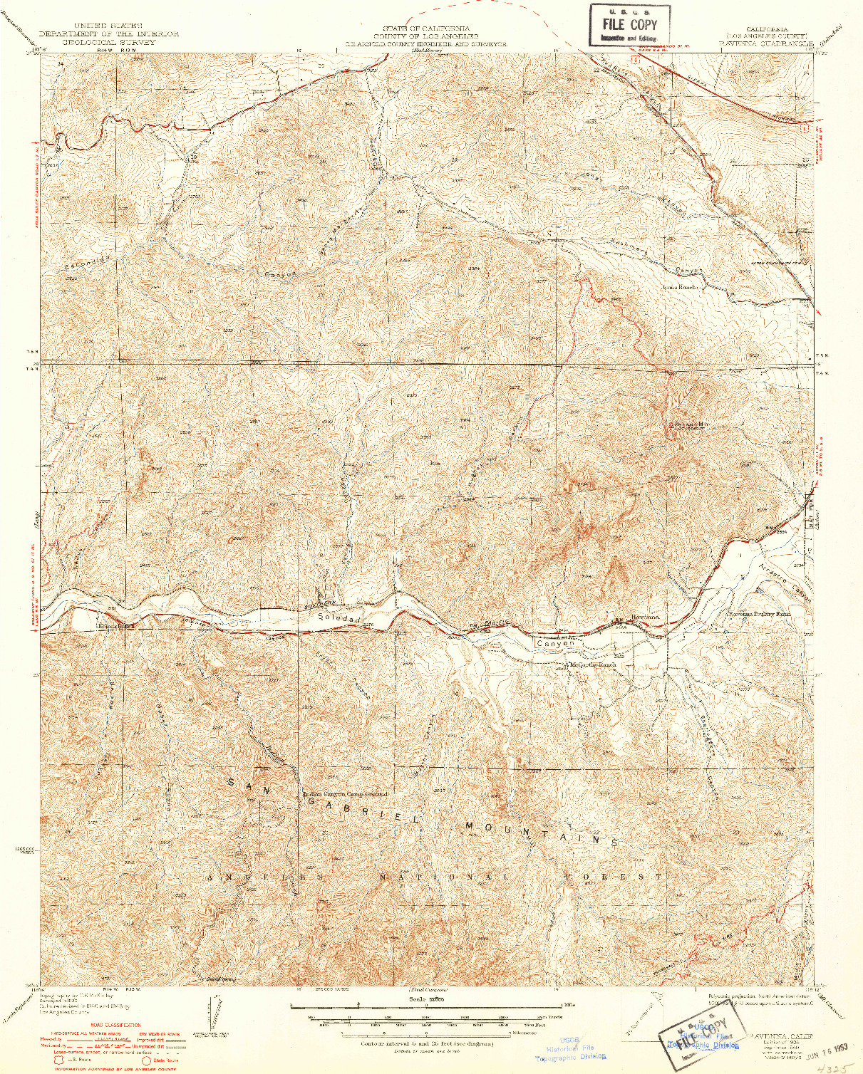 USGS 1:24000-SCALE QUADRANGLE FOR RAVENNA, CA 1934