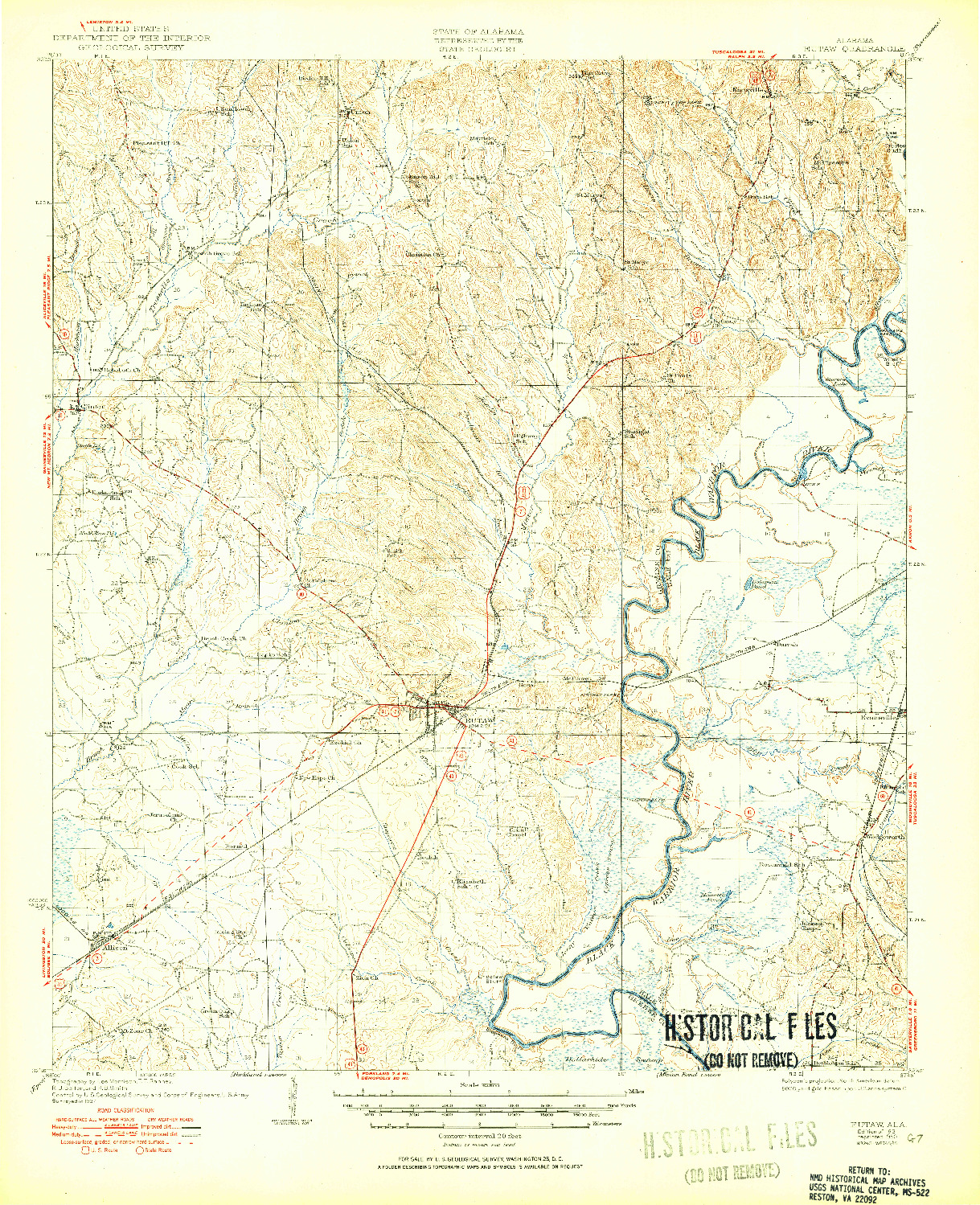 USGS 1:62500-SCALE QUADRANGLE FOR EUTAW, AL 1931