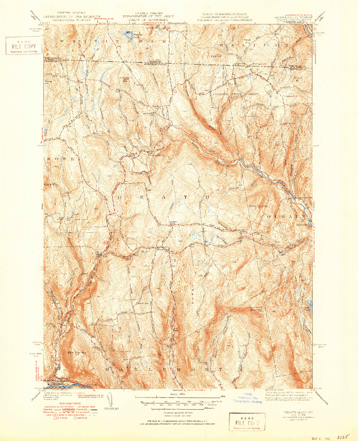 USGS 1:31680-SCALE QUADRANGLE FOR HEATH, MA 1945