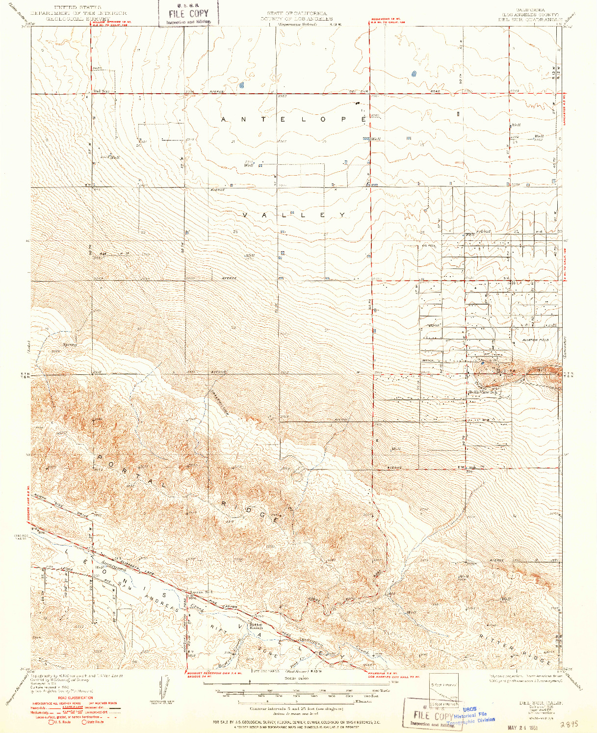 USGS 1:24000-SCALE QUADRANGLE FOR DEL SUR, CA 1936
