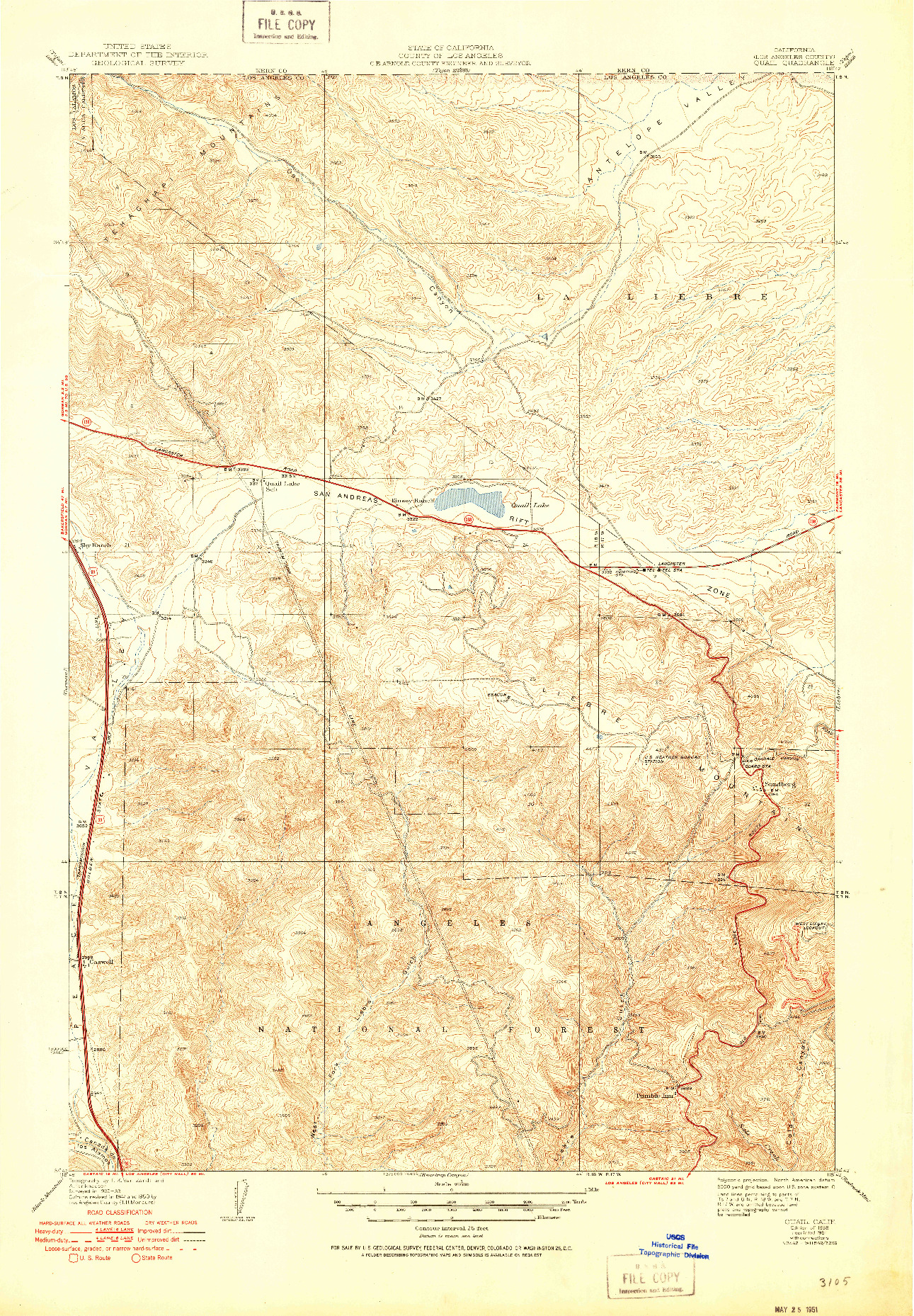 USGS 1:24000-SCALE QUADRANGLE FOR QUAIL, CA 1938