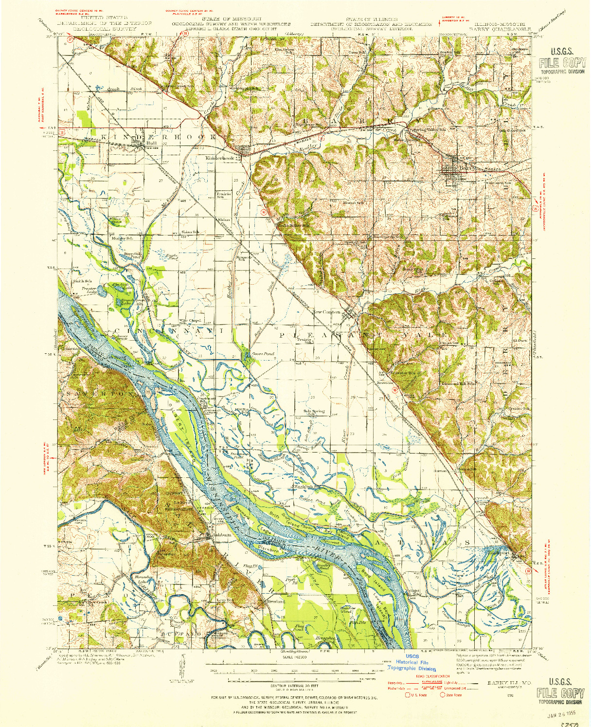 USGS 1:62500-SCALE QUADRANGLE FOR BARRY, IL 1936