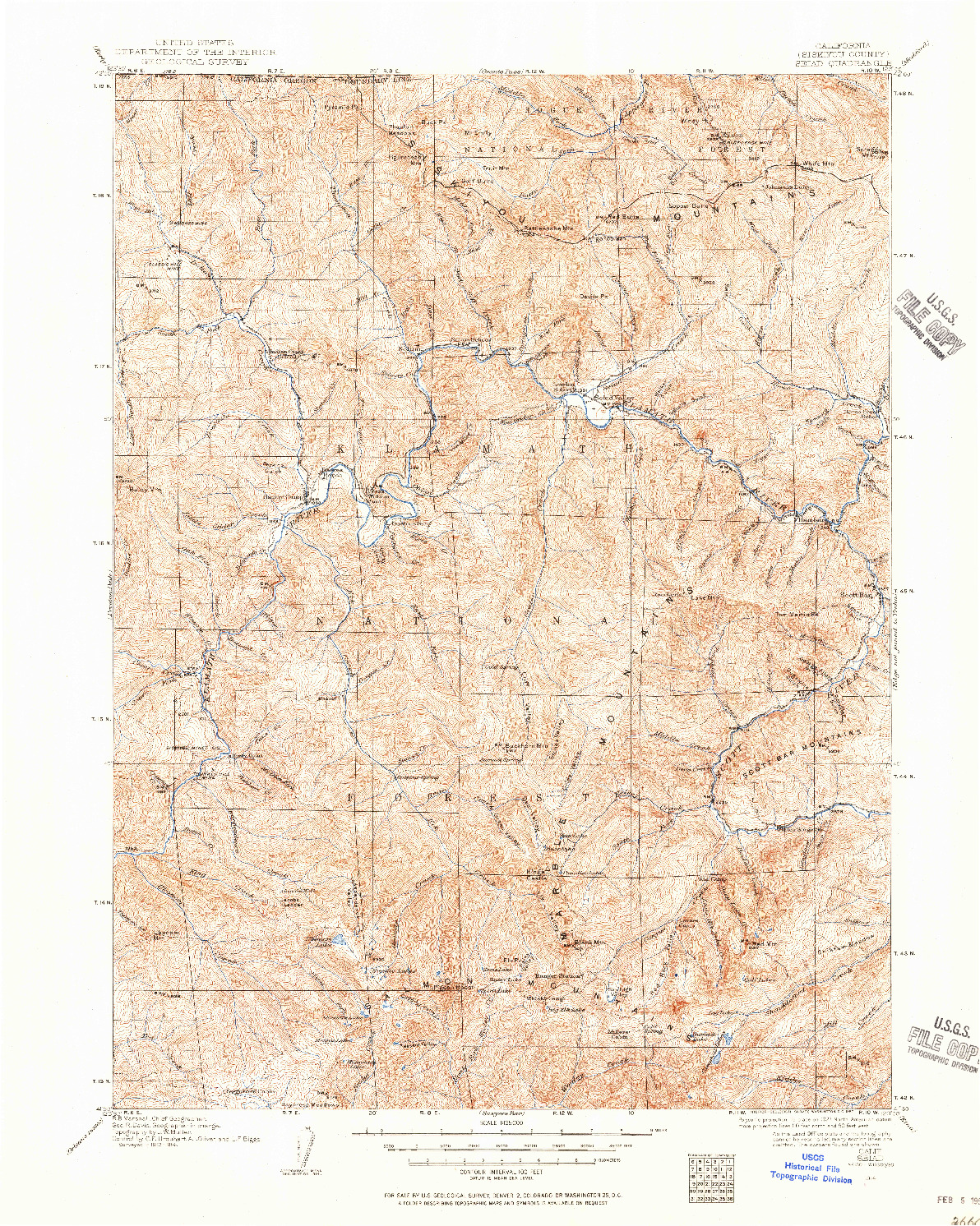 USGS 1:125000-SCALE QUADRANGLE FOR SEIAD, CA 1914