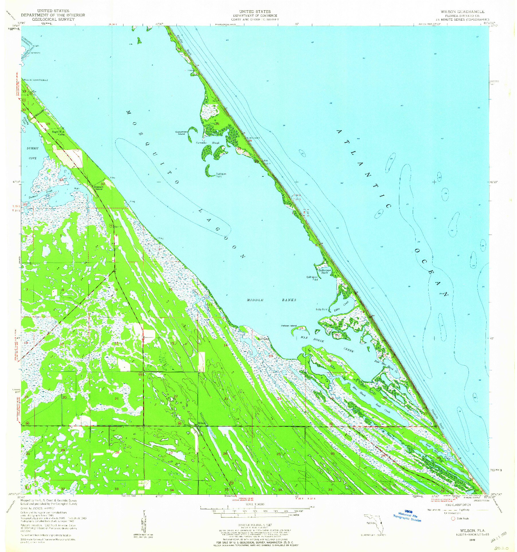 USGS 1:24000-SCALE QUADRANGLE FOR WILSON, FL 1949