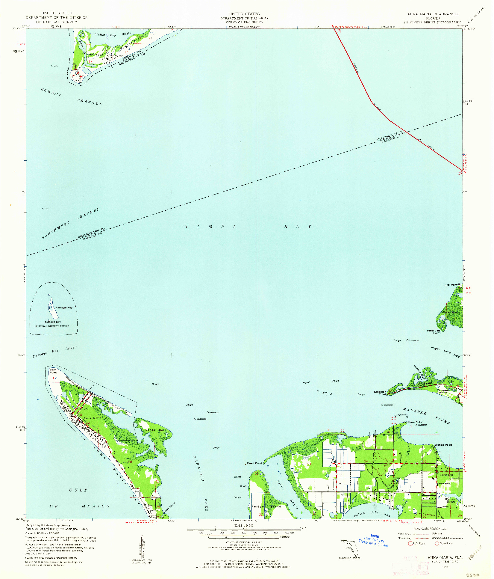 USGS 1:24000-SCALE QUADRANGLE FOR ANNA MARIA, FL 1944