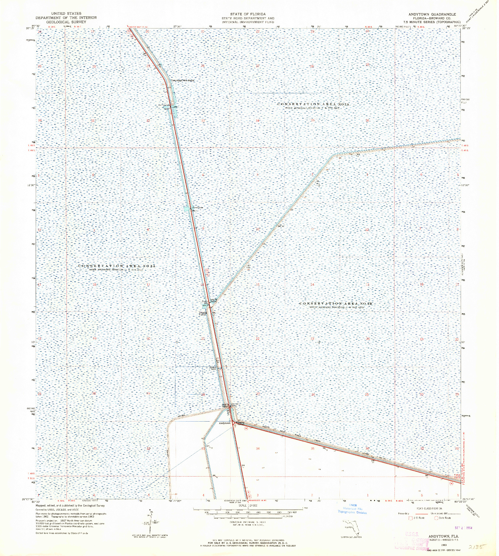 USGS 1:24000-SCALE QUADRANGLE FOR ANDYTOWN, FL 1963