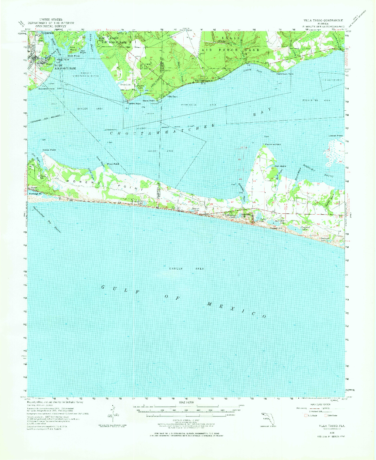 USGS 1:62500-SCALE QUADRANGLE FOR VILLA TASSO, FL 1956