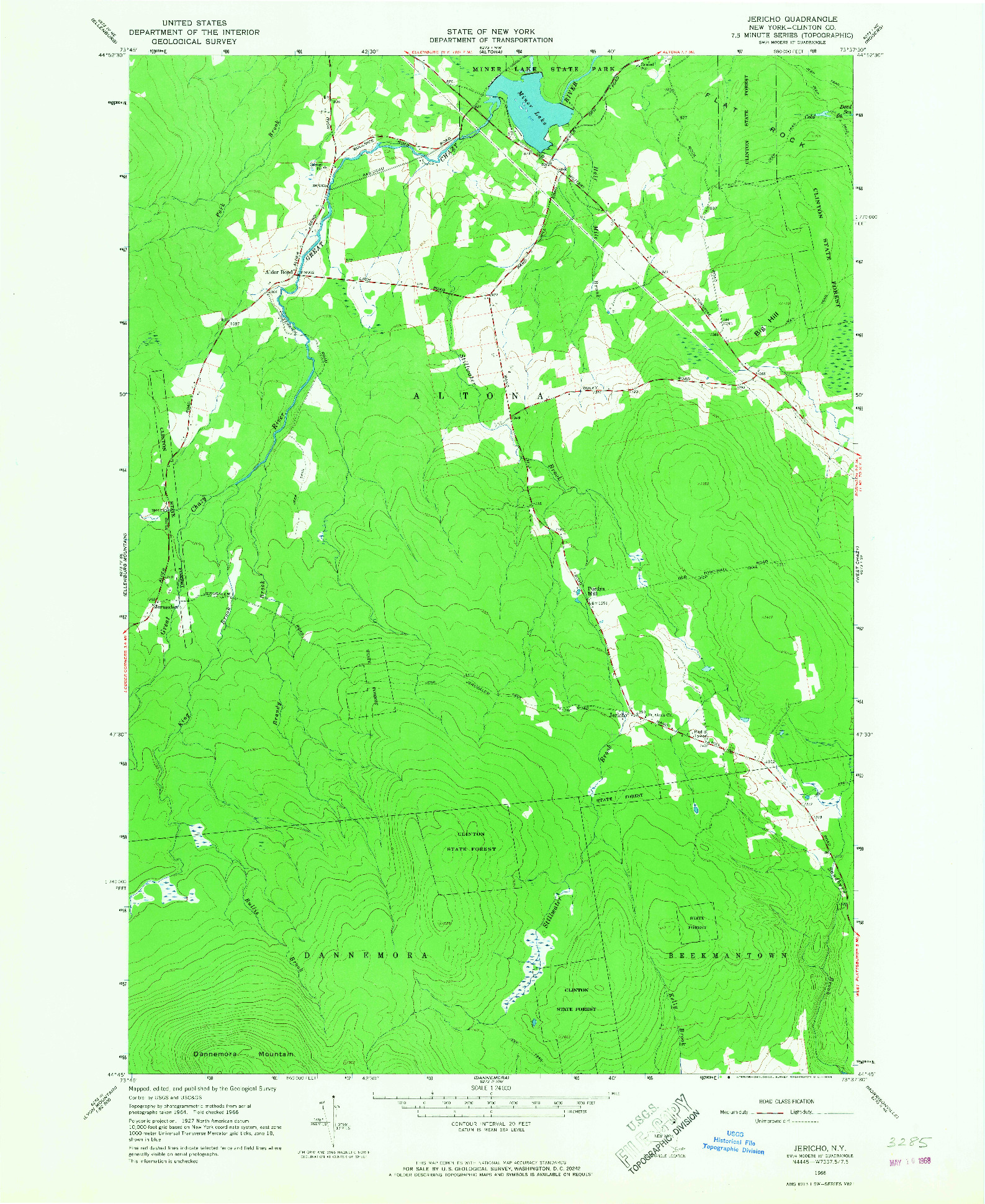 USGS 1:24000-SCALE QUADRANGLE FOR JERICHO, NY 1966