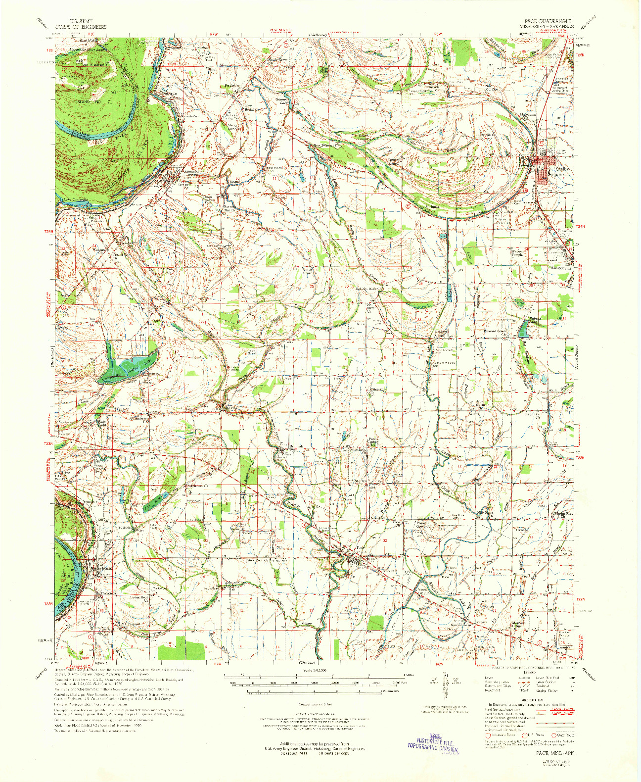 USGS 1:62500-SCALE QUADRANGLE FOR PACE, MS 1970