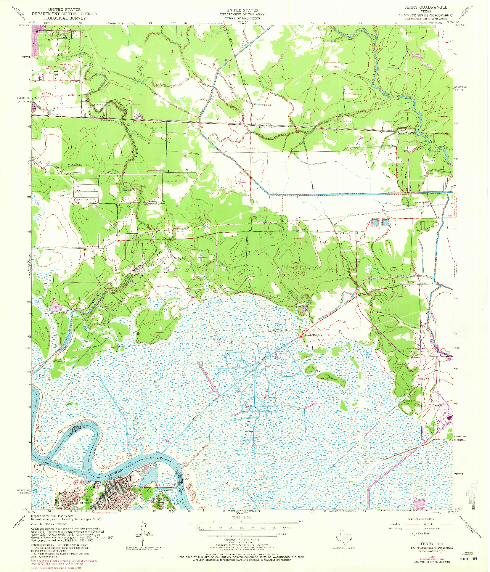 USGS 1:24000-SCALE QUADRANGLE FOR TERRY, TX 1957