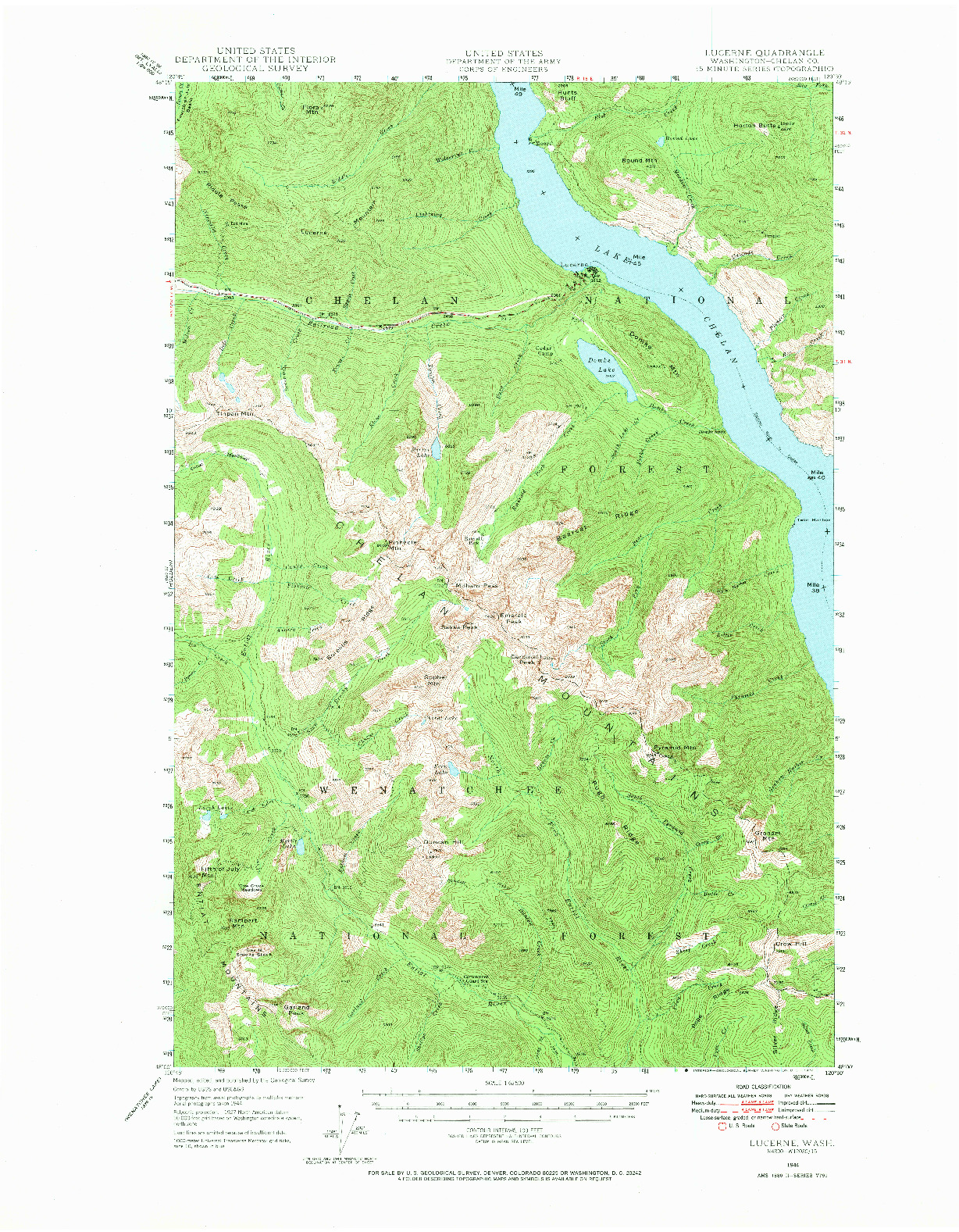 USGS 1:62500-SCALE QUADRANGLE FOR LUCERNE, WA 1944