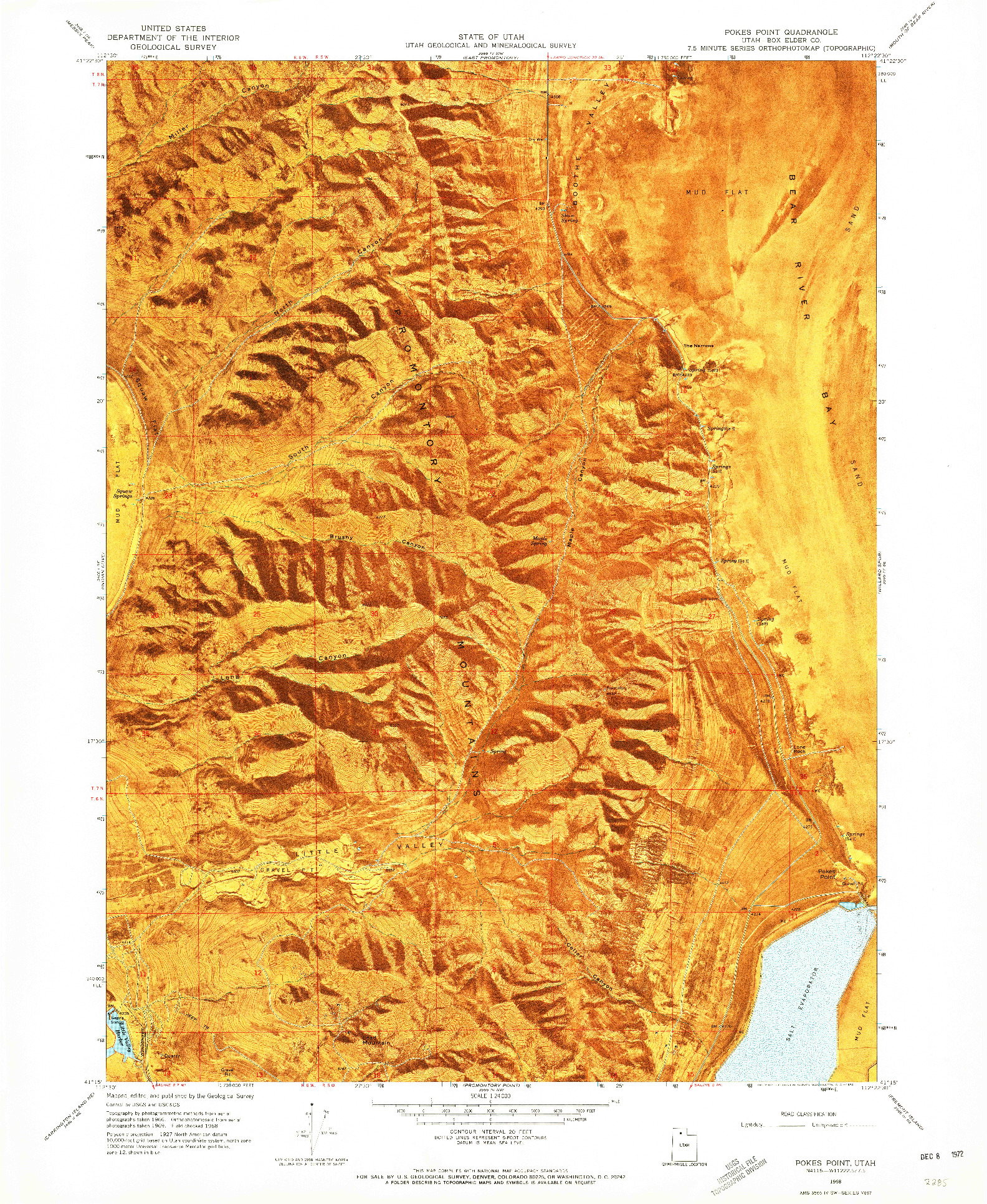 USGS 1:24000-SCALE QUADRANGLE FOR POKES POINT, UT 1968