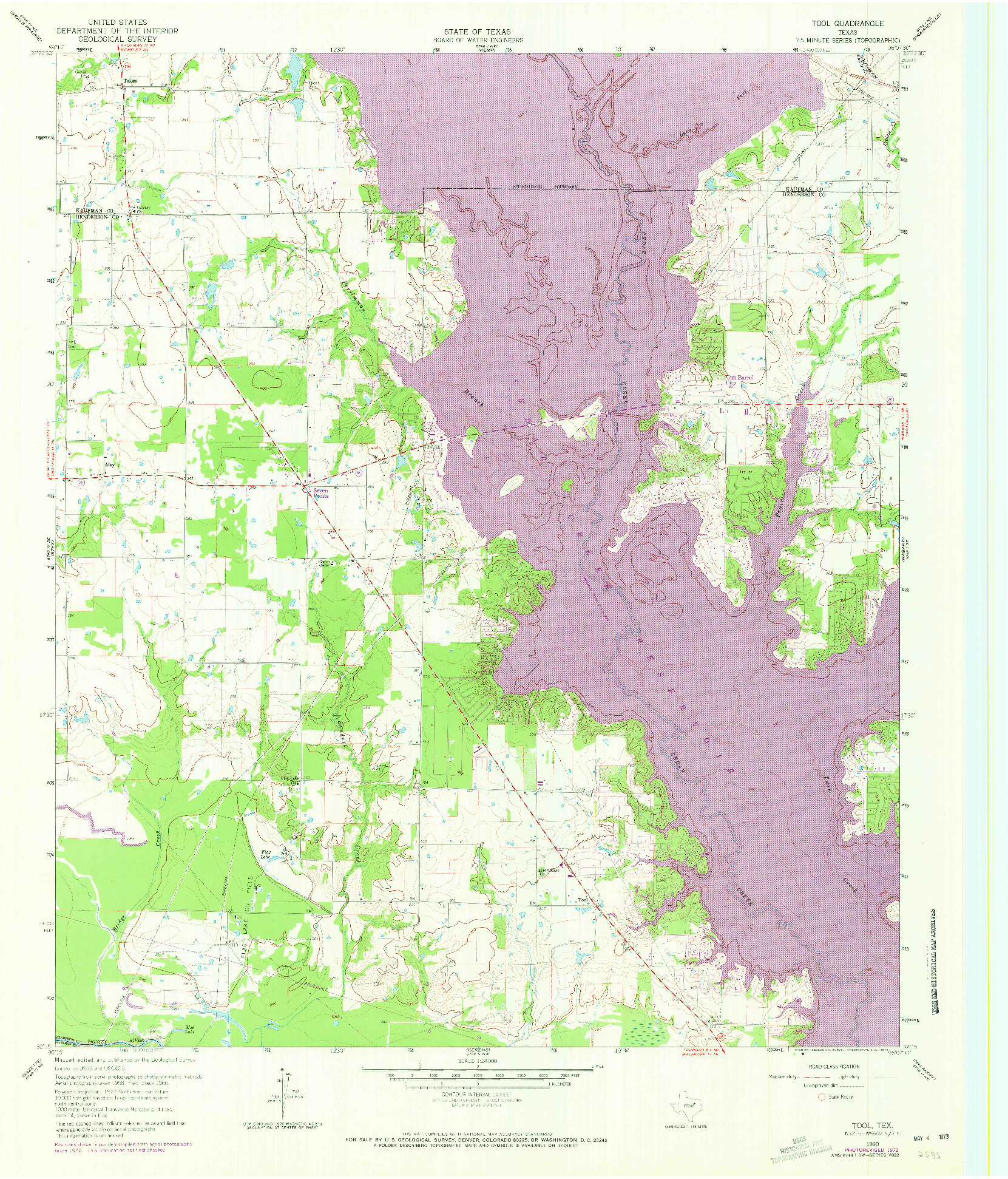 USGS 1:24000-SCALE QUADRANGLE FOR TOOL, TX 1960