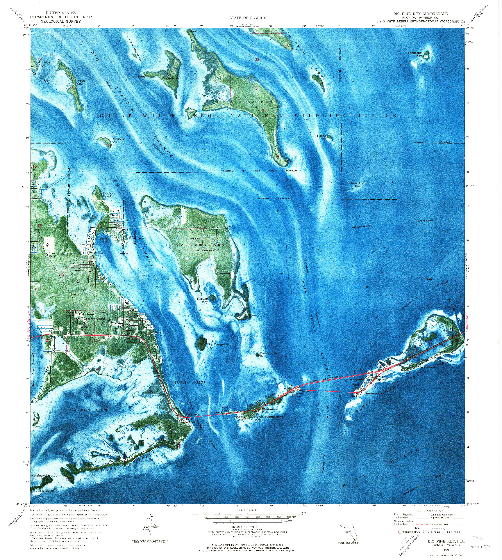 USGS 1:24000-SCALE QUADRANGLE FOR BIG PINE KEY, FL 1972