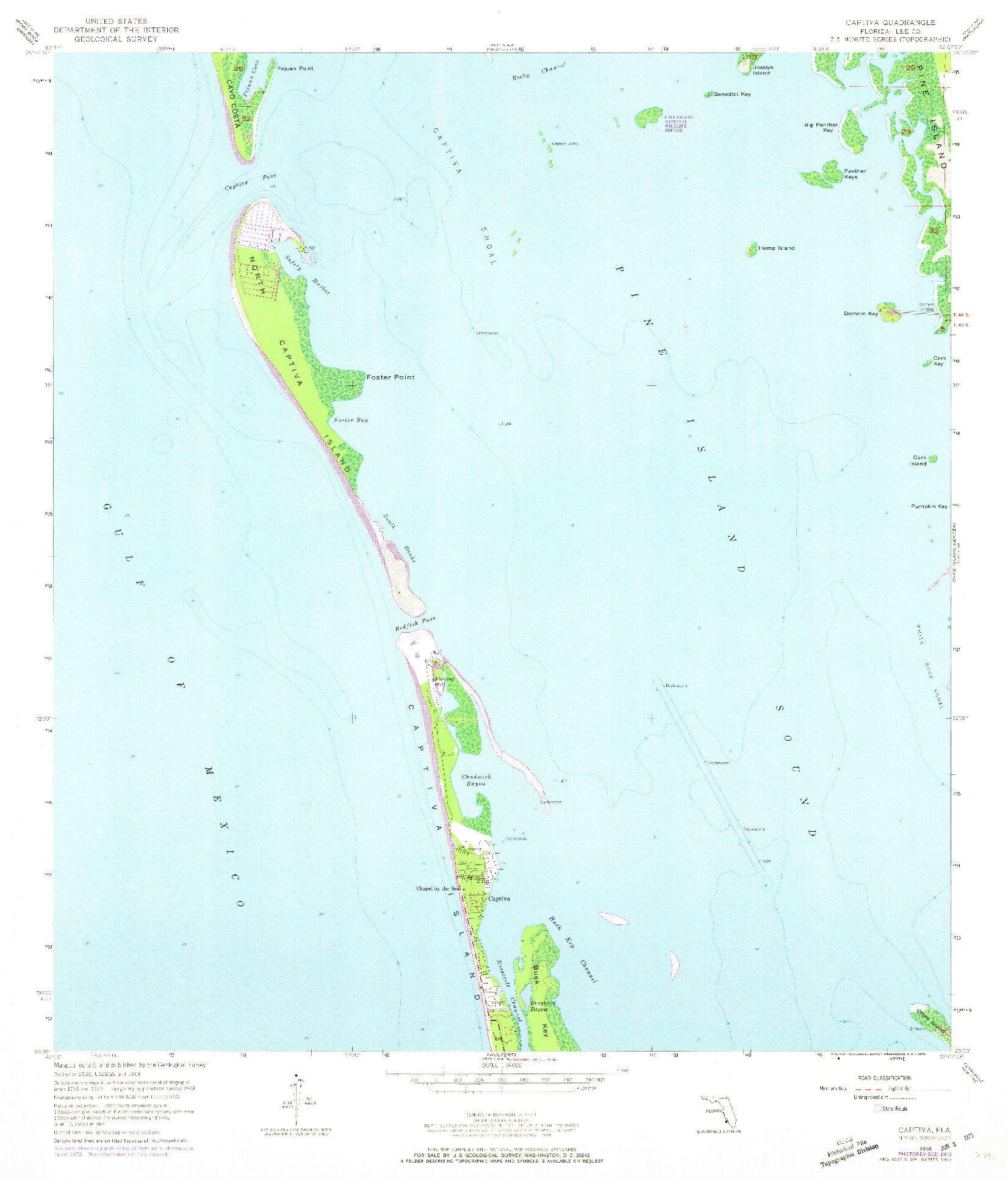 USGS 1:24000-SCALE QUADRANGLE FOR CAPTIVA, FL 1958